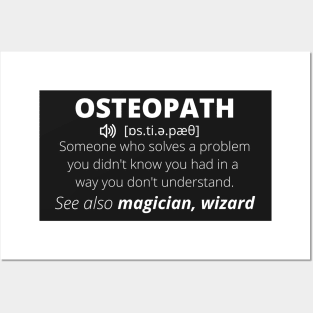 Definition - Osteopatah - black Posters and Art